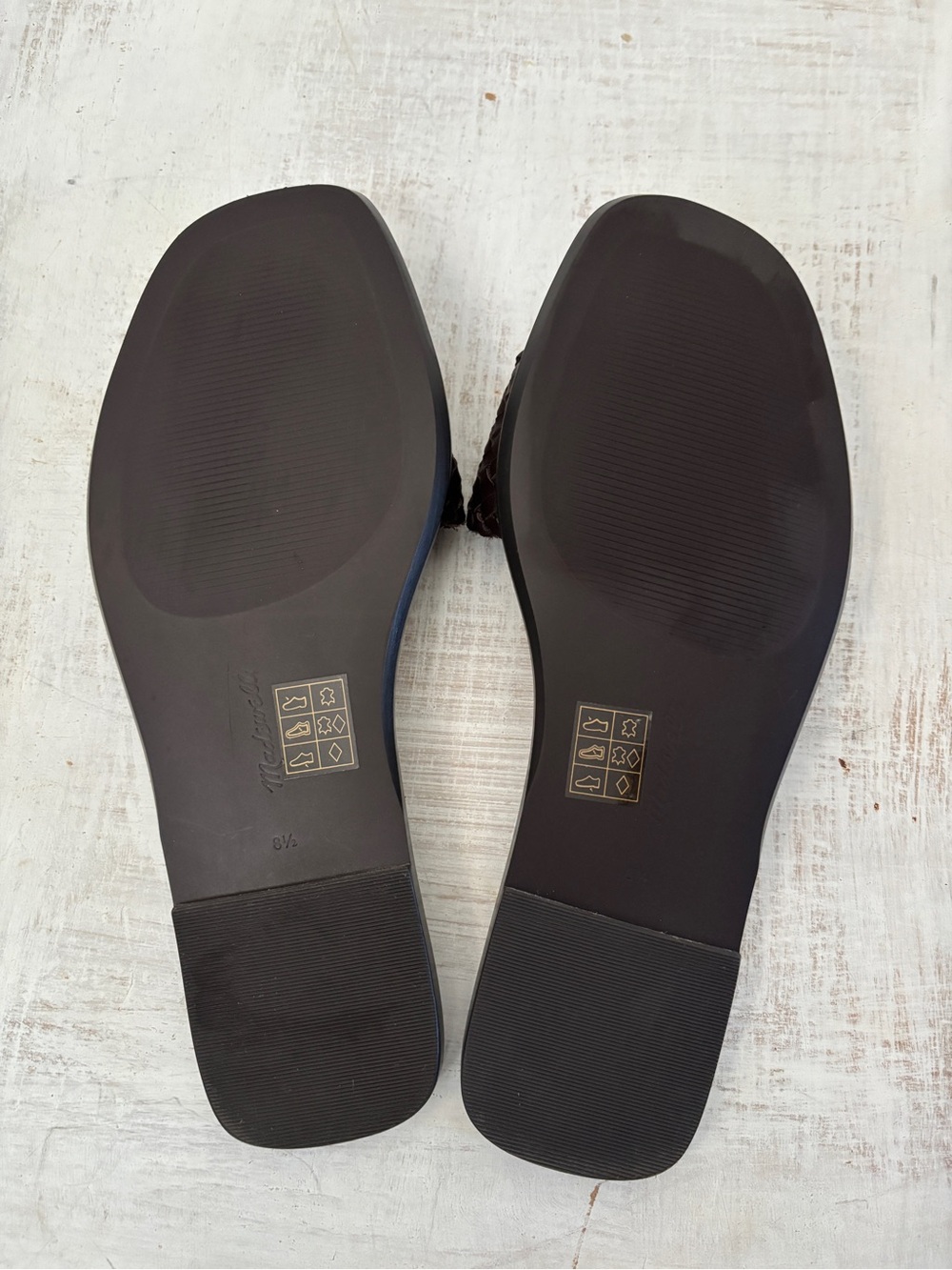 Madewell Cora Slide Sandal Woven Leather Dark Brown Size 8.5 - Picture 8 of 10